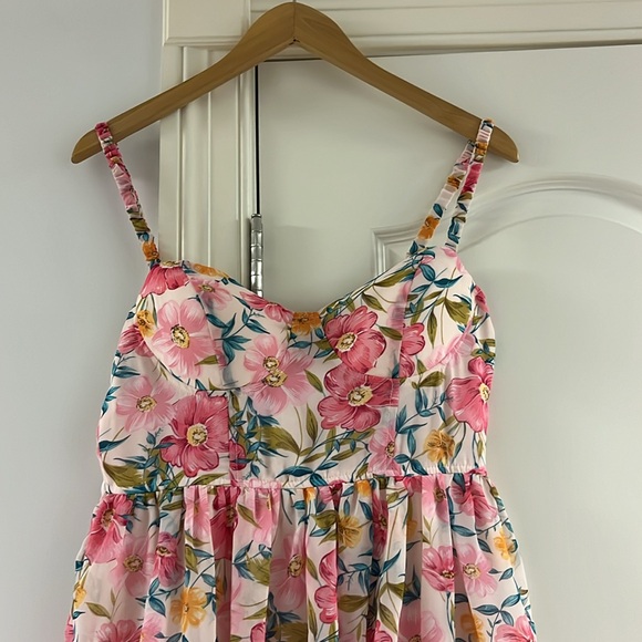 Windsor Sheryl Formal Floral Chiffon Ruffle Long Dress - Picture 2 of 5